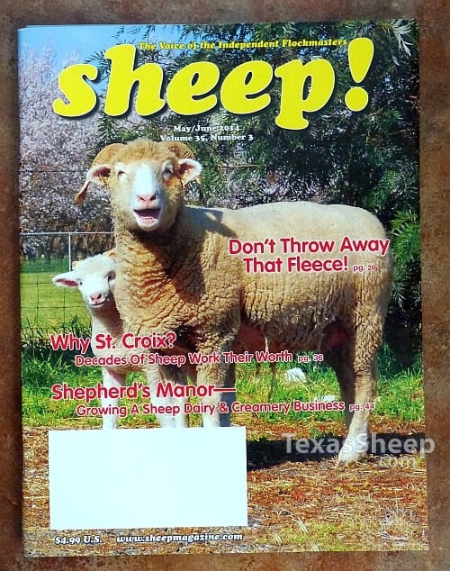 May 2014 Issue of Sheep! Magazine cover image